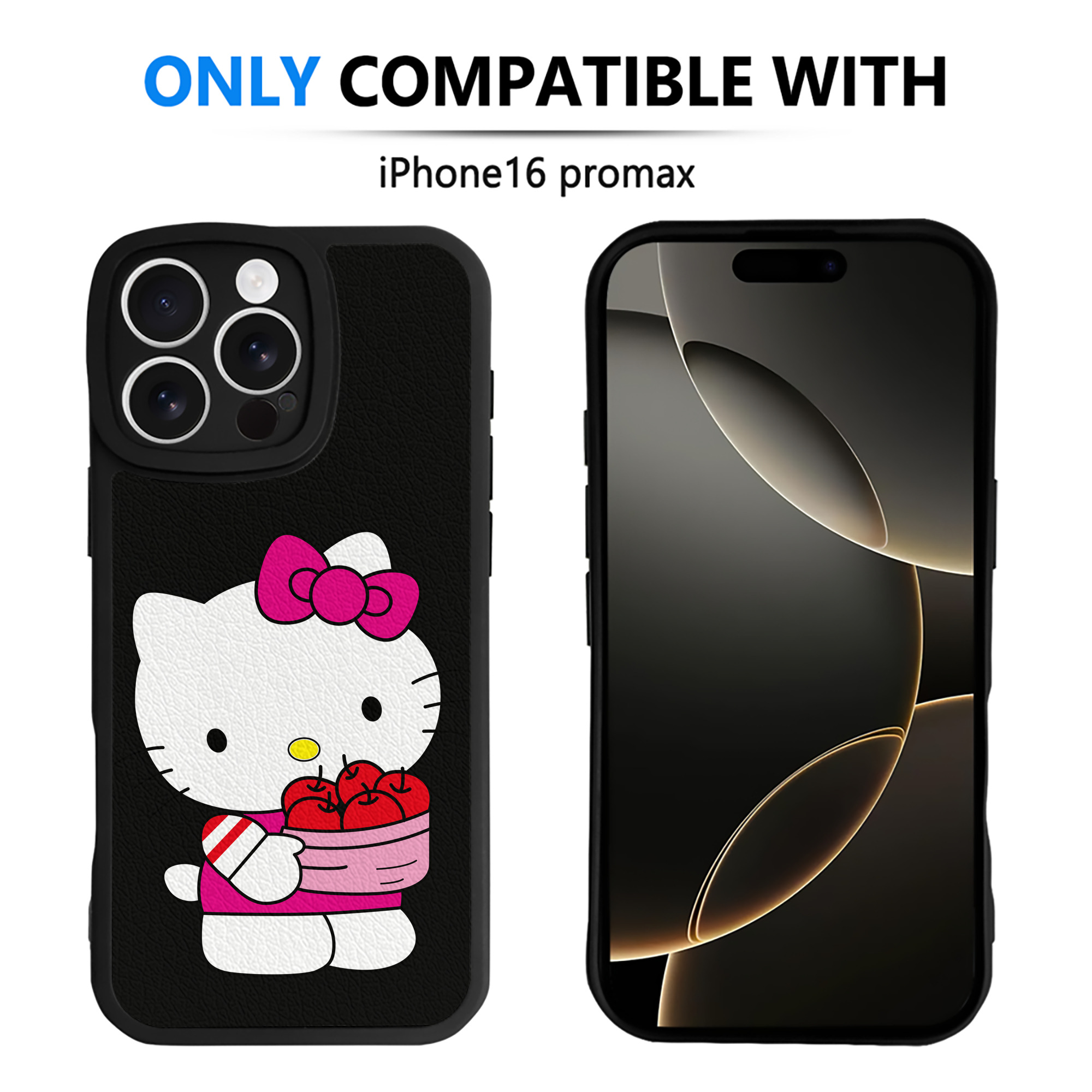（画像用） Hello Kitty ハローキティ 【iPhone 16シリーズ対応】シリコンスマホケース（レザー調） 材質：シリコン